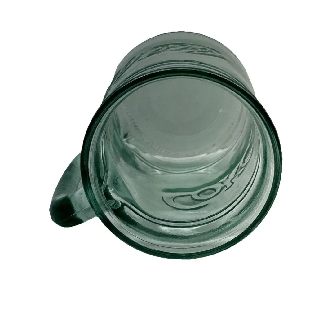 Vintage Coca-Cola Coke Green Glass‎ Stein Mug With Handle